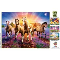 MasterPieces 300 Piece EZ Grip Glow in the Dark Jigsaw Puzzle - Wild Stallions - 18"x24" -Puzzles Sales 2022 unnamed file 3724