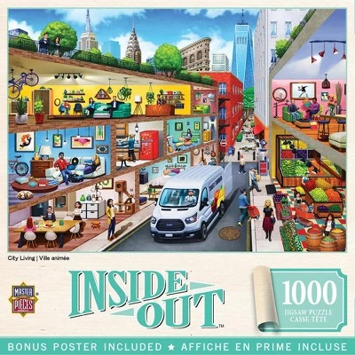 MasterPieces 1000 Piece Jigsaw Puzzle For Adults, Family, Or Kids - City Living - 19.25"x26.75" 1 MasterPieces 1000 Piece Jigsaw Puzzle For Adults, Family, Or Kids - City Living - 19.25"x26.75"