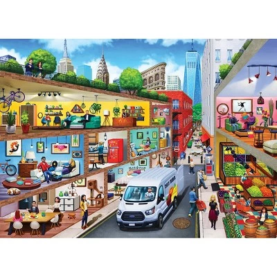 MasterPieces 1000 Piece Jigsaw Puzzle For Adults, Family, Or Kids - City Living - 19.25"x26.75" 2 MasterPieces 1000 Piece Jigsaw Puzzle For Adults, Family, Or Kids - City Living - 19.25"x26.75" - Image 2