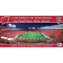 MasterPieces 1000 Piece Sports Jigsaw Puzzle - NCAA Wisconsin Badgers Endzone View Panoramic - 13"x39"