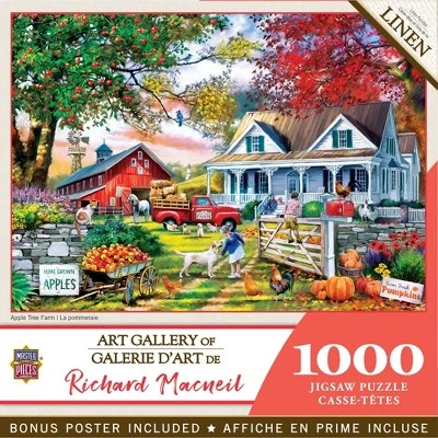 MasterPieces 1000 Piece Jigsaw Puzzle For Adults, Family, Or Kids - Apple Tree Farm - 19.25"x26.75" 1 MasterPieces 1000 Piece Jigsaw Puzzle For Adults, Family, Or Kids - Apple Tree Farm - 19.25"x26.75"
