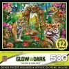 MasterPieces 500 Piece Glow in the Dark Jigsaw Puzzle For Adults, Family, Or Kids - Mystery Of The Jungle - 15"x21"