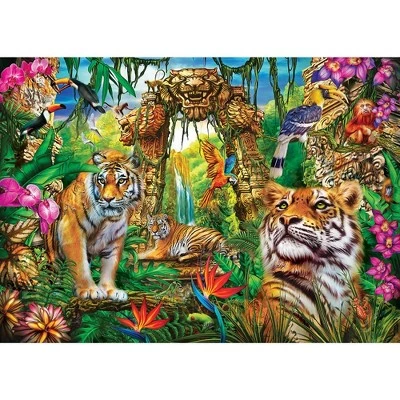 MasterPieces 500 Piece Glow in the Dark Jigsaw Puzzle For Adults, Family, Or Kids - Mystery Of The Jungle - 15"x21" 2 MasterPieces 500 Piece Glow in the Dark Jigsaw Puzzle For Adults, Family, Or Kids - Mystery Of The Jungle - 15"x21" - Image 2