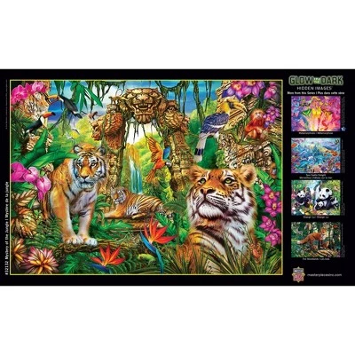 MasterPieces 500 Piece Glow in the Dark Jigsaw Puzzle For Adults, Family, Or Kids - Mystery Of The Jungle - 15"x21" 4 MasterPieces 500 Piece Glow in the Dark Jigsaw Puzzle For Adults, Family, Or Kids - Mystery Of The Jungle - 15"x21" - Image 4