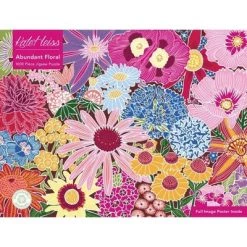 Adult Sustainable Jigsaw Puzzle Kate Heiss: Abundant Floral - (1000-Piece Sustainable Jigsaws) (Hardcover)