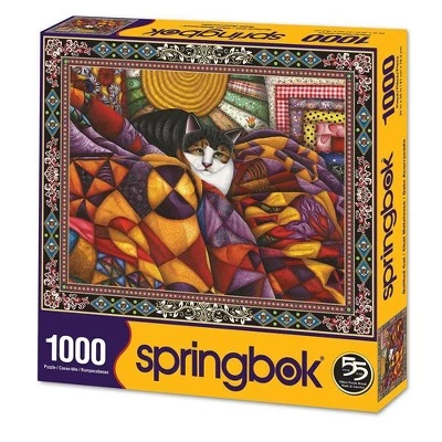 Springbok Quilted Cat Puzzle 1000pc 1 Springbok Quilted Cat Puzzle 1000pc