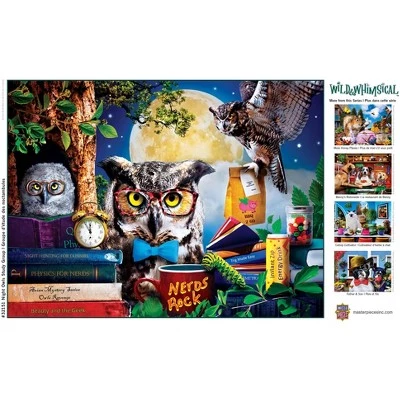 MasterPieces 300 Piece EZ Grip Jigsaw Puzzle - Night Own Study Group - 18"x24" 4 MasterPieces 300 Piece EZ Grip Jigsaw Puzzle - Night Own Study Group - 18"x24" - Image 4