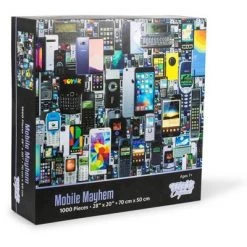 Toynk Mobile Mayhem Cell Phone Collage Puzzle | 1000 Piece Jigsaw Puzzle