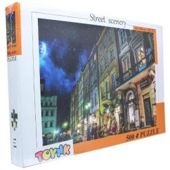 Toynk Street Scenery Night On The Town 500 Piece Jigsaw Puzzle