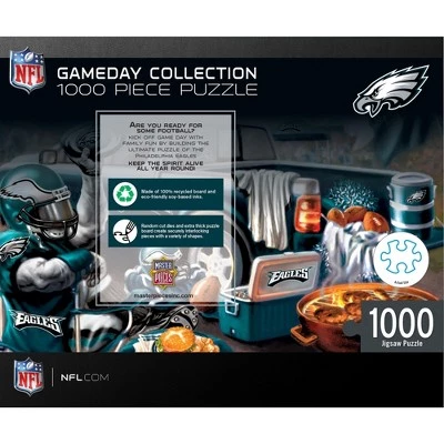 MasterPieces 1000 Piece Jigsaw Puzzle for Adults - NFL Philadelphia Eagles Gameday - 19.25"x26.75" 3 MasterPieces 1000 Piece Jigsaw Puzzle for Adults - NFL Philadelphia Eagles Gameday - 19.25"x26.75" - Image 3