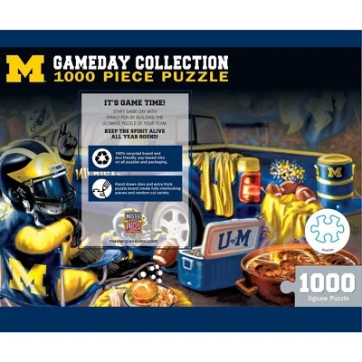 MasterPieces 1000 Piece Jigsaw Puzzle for Adults - NCAA Michigan Wolverines Gameday - 19.25"x26.75" 3 MasterPieces 1000 Piece Jigsaw Puzzle for Adults - NCAA Michigan Wolverines Gameday - 19.25"x26.75" - Image 3