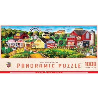 MasterPieces 1000 Piece Jigsaw Puzzle For Adults, Family, Or Kids - Apple Annie's Carnival - 13"x39" 1 MasterPieces 1000 Piece Jigsaw Puzzle For Adults, Family, Or Kids - Apple Annie's Carnival - 13"x39"