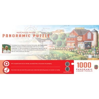 MasterPieces 1000 Piece Jigsaw Puzzle For Adults, Family, Or Kids - Apple Annie's Carnival - 13"x39" 3 MasterPieces 1000 Piece Jigsaw Puzzle For Adults, Family, Or Kids - Apple Annie's Carnival - 13"x39" - Image 3