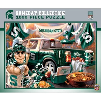 MasterPieces 1000 Piece Jigsaw Puzzle for Adults - NCAA Michigan State Spartans Gameday - 19.25"x26.75" 1 MasterPieces 1000 Piece Jigsaw Puzzle for Adults - NCAA Michigan State Spartans Gameday - 19.25"x26.75"