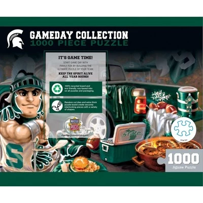 MasterPieces 1000 Piece Jigsaw Puzzle for Adults - NCAA Michigan State Spartans Gameday - 19.25"x26.75" 3 MasterPieces 1000 Piece Jigsaw Puzzle for Adults - NCAA Michigan State Spartans Gameday - 19.25"x26.75" - Image 3