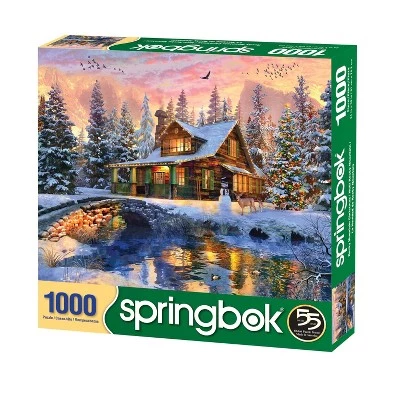 Springbok Rocky Mountain Christmas Jigsaw Puzzle - 1000pc 1 Springbok Rocky Mountain Christmas Jigsaw Puzzle - 1000pc