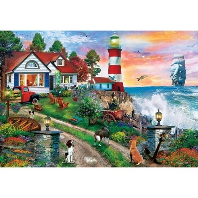 MasterPieces 1000 Piece EZ Grip Jigsaw Puzzle For Adults, Family, Or Kids - Lighthouse Keepers - 23.5"x34" 2 MasterPieces 1000 Piece EZ Grip Jigsaw Puzzle For Adults, Family, Or Kids - Lighthouse Keepers - 23.5"x34" - Image 2
