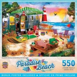 MasterPieces 550 Piece Jigsaw Puzzle For Adults, Family, Or Kids - Oceanside Camping - 18"x24"