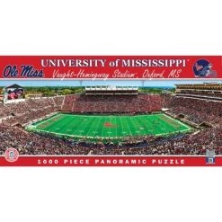MasterPieces 1000 Piece Sports Jigsaw Puzzle - NCAA Ole Miss Rebels Center View Panoramic - 13"x39"