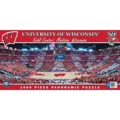 MasterPieces 1000 Piece Sports Jigsaw Puzzle - NCAA Wisconsin Badgers Basketball Panoramic - 13"x39"