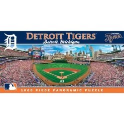 MasterPieces 1000 Piece Sports Jigsaw Puzzle - MLB Detroit Tigers Center View Panoramic - 13"x39"