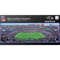 MasterPieces 1000 Piece Sports Jigsaw Puzzle - NFL Baltimore Ravens Center View Panoramic - 13"x39"