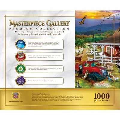 MasterPieces 1000 Piece Jigsaw Puzzle For Adults, Family, Or Kids - The Barnyard Crowd - 26.75"x 19.25" 3 MasterPieces 1000 Piece Jigsaw Puzzle For Adults, Family, Or Kids - The Barnyard Crowd - 26.75"x 19.25" - Image 3