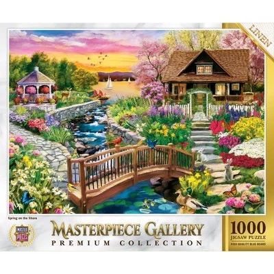 MasterPieces 1000 Piece Jigsaw Puzzle For Adults, Family, Or Kids - Spring On The Shore - 26.75"x 19.25" 1 MasterPieces 1000 Piece Jigsaw Puzzle For Adults, Family, Or Kids - Spring On The Shore - 26.75"x 19.25"