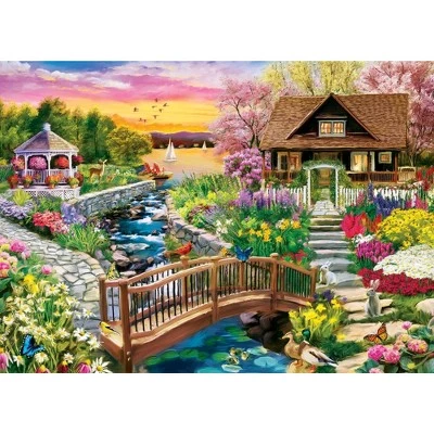 MasterPieces 1000 Piece Jigsaw Puzzle For Adults, Family, Or Kids - Spring On The Shore - 26.75"x 19.25" 2 MasterPieces 1000 Piece Jigsaw Puzzle For Adults, Family, Or Kids - Spring On The Shore - 26.75"x 19.25" - Image 2