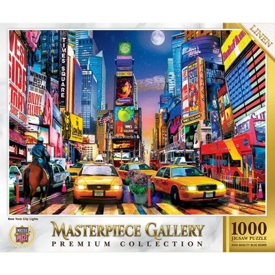 MasterPieces 1000 Piece Jigsaw Puzzle For Adults, Family, Or Kids - New York City Lights - 26.75"x 19.25" 1 MasterPieces 1000 Piece Jigsaw Puzzle For Adults, Family, Or Kids - New York City Lights - 26.75"x 19.25"
