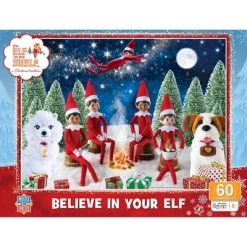 MasterPieces 60 Piece Christmas Jigsaw Puzzle for Kids - Believe in Your Elf - 14"x19"