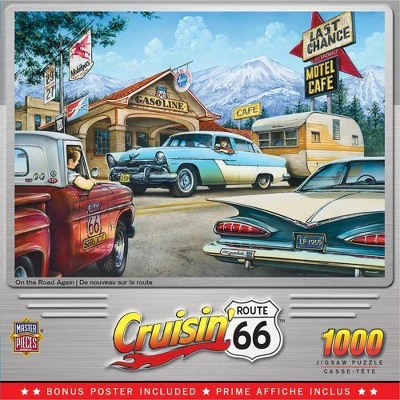 MasterPieces 1000 Piece Jigsaw Puzzle For Adults, Family, Or Kids - On The Road Again - 19.25"x26.75" 1 MasterPieces 1000 Piece Jigsaw Puzzle For Adults, Family, Or Kids - On The Road Again - 19.25"x26.75"