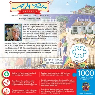 MasterPieces 1000 Piece Jigsaw Puzzle For Adults, Family, Or Kids - Kite Flight - 19.25"x26.75" 3 MasterPieces 1000 Piece Jigsaw Puzzle For Adults, Family, Or Kids - Kite Flight - 19.25"x26.75" - Image 3