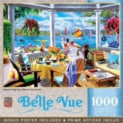 MasterPieces 1000 Piece Jigsaw Puzzle For Adults, Family, Or Kids - Seaside Dining View - 19.25"x26.75"
