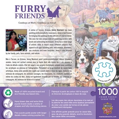 MasterPieces 1000 Piece Jigsaw Puzzle For Adults, Family, Or Kids - Cowboys at Work - 19.25"x26.75" 3 MasterPieces 1000 Piece Jigsaw Puzzle For Adults, Family, Or Kids - Cowboys at Work - 19.25"x26.75" - Image 3