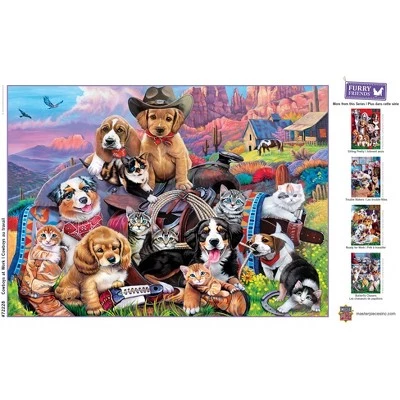 MasterPieces 1000 Piece Jigsaw Puzzle For Adults, Family, Or Kids - Cowboys at Work - 19.25"x26.75" 4 MasterPieces 1000 Piece Jigsaw Puzzle For Adults, Family, Or Kids - Cowboys at Work - 19.25"x26.75" - Image 4