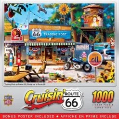 MasterPieces 1000 Piece Jigsaw Puzzle For Adults, Family, Or Kids - Trading Post On Route 66 - 19.25"x26.75"