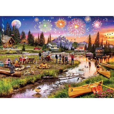 MasterPieces 1000 Piece Jigsaw Puzzle for Adults, Family, Or Kids - Fireworks on the Mountain - 19.25"x26.75" 2 MasterPieces 1000 Piece Jigsaw Puzzle for Adults, Family, Or Kids - Fireworks on the Mountain - 19.25"x26.75" - Image 2