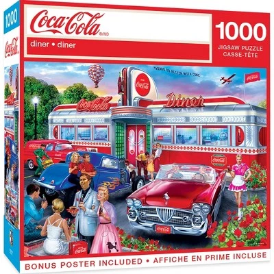 MasterPieces 1000 Piece Jigsaw Puzzle For Adults, Family, Or Kids - Coca-Cola Diner - 19.25"x26.75" 1 MasterPieces 1000 Piece Jigsaw Puzzle For Adults, Family, Or Kids - Coca-Cola Diner - 19.25"x26.75"
