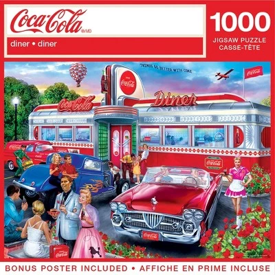 MasterPieces 1000 Piece Jigsaw Puzzle For Adults, Family, Or Kids - Coca-Cola Diner - 19.25"x26.75" 2 MasterPieces 1000 Piece Jigsaw Puzzle For Adults, Family, Or Kids - Coca-Cola Diner - 19.25"x26.75" - Image 2