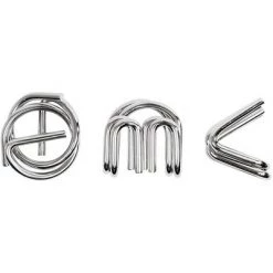 Professor Puzzle The Einstein Collection E=Mc2 Metal Brain Teaser Puzzle 3 Piece Set