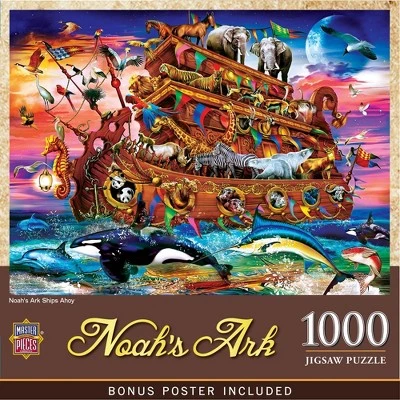 MasterPieces 1000 Piece Jigsaw Puzzle For Adults, Family, Or Kids - Noah's Ark Ships Ahoy - 19.25"x26.75" 1 MasterPieces 1000 Piece Jigsaw Puzzle For Adults, Family, Or Kids - Noah's Ark Ships Ahoy - 19.25"x26.75"