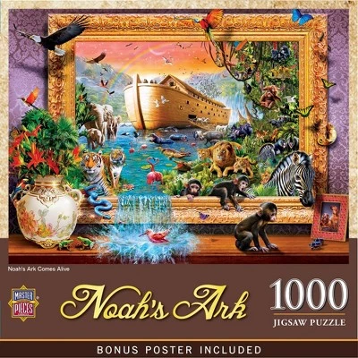 MasterPieces 1000 Piece Jigsaw Puzzle For Adults, Family, Or Kids - Noah's Ark Comes Alive - 19.25"x26.75" 1 MasterPieces 1000 Piece Jigsaw Puzzle For Adults, Family, Or Kids - Noah's Ark Comes Alive - 19.25"x26.75"