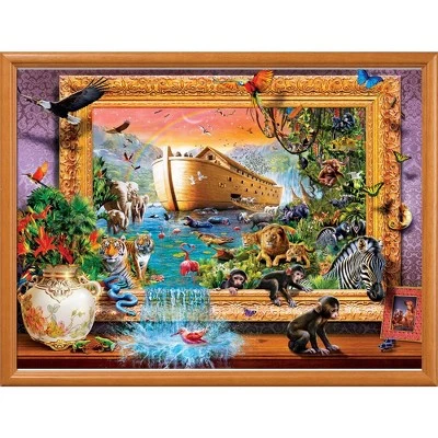 MasterPieces 1000 Piece Jigsaw Puzzle For Adults, Family, Or Kids - Noah's Ark Comes Alive - 19.25"x26.75" 2 MasterPieces 1000 Piece Jigsaw Puzzle For Adults, Family, Or Kids - Noah's Ark Comes Alive - 19.25"x26.75" - Image 2