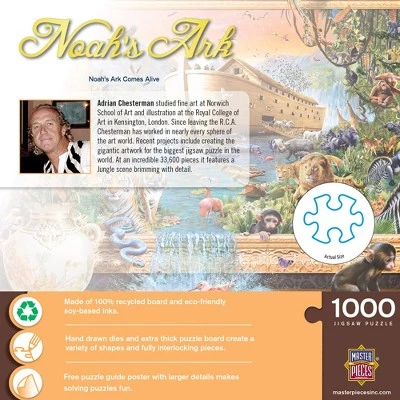 MasterPieces 1000 Piece Jigsaw Puzzle For Adults, Family, Or Kids - Noah's Ark Comes Alive - 19.25"x26.75" 3 MasterPieces 1000 Piece Jigsaw Puzzle For Adults, Family, Or Kids - Noah's Ark Comes Alive - 19.25"x26.75" - Image 3