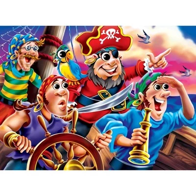 MasterPieces Funny Puzzle - Googly Eyes 48 Piece Jigsaw Puzzle for Kids - Pirates - 14"x19" 2 MasterPieces Funny Puzzle - Googly Eyes 48 Piece Jigsaw Puzzle for Kids - Pirates - 14"x19" - Image 2