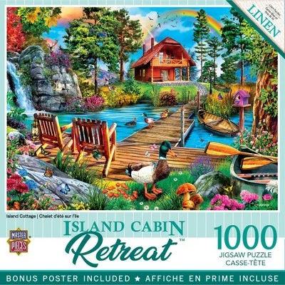 MasterPieces 1000 Piece Jigsaw Puzzle for Adults, Family, Or Kids - Island Cottage - 19.25"x26.75" 1 MasterPieces 1000 Piece Jigsaw Puzzle for Adults, Family, Or Kids - Island Cottage - 19.25"x26.75"