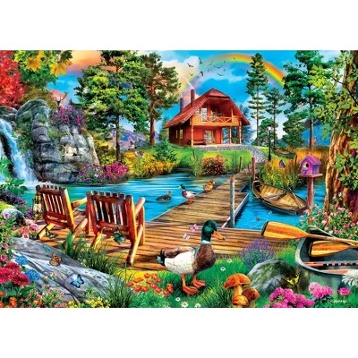 MasterPieces 1000 Piece Jigsaw Puzzle for Adults, Family, Or Kids - Island Cottage - 19.25"x26.75" 2 MasterPieces 1000 Piece Jigsaw Puzzle for Adults, Family, Or Kids - Island Cottage - 19.25"x26.75" - Image 2
