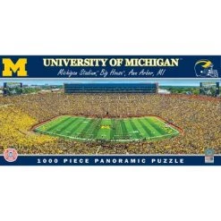 MasterPieces 1000 Piece Sports Jigsaw Puzzle - NCAA Michigan Wolverines Center View Panoramic - 13"x39"