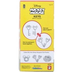 Mickey Mouse & Friends Hanayama Level 2 Mickey & Minnie Mouse Keys Cast Metal Brain Teaser Puzzle